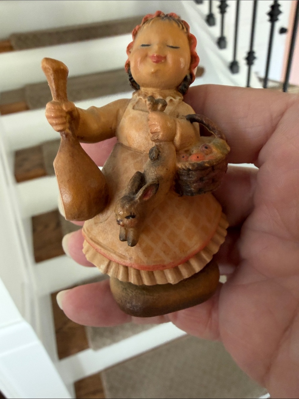 Anri 3” The Good Life Wood Carved Figurine